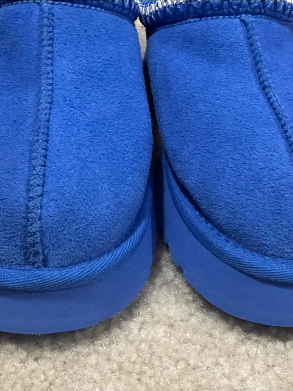 UGG Kids Cobalt Blue Suede Slip-On Mules